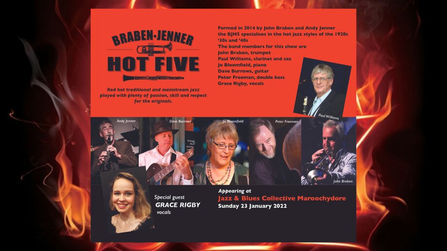 Braben Jenner Hot Five with special guest Grace Rigby