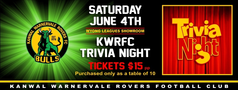 Kanwal Warnervale Rovers Football Club – Trivia Night