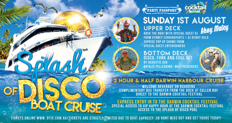 The Splash of Disco Boat Cruise & Darwin Cocktail Festival Package