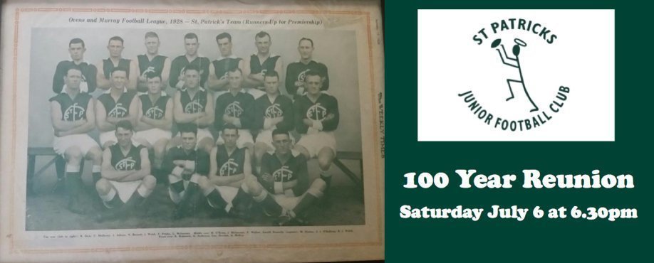 St Patricks Junior Football Club 100 Year Reunion